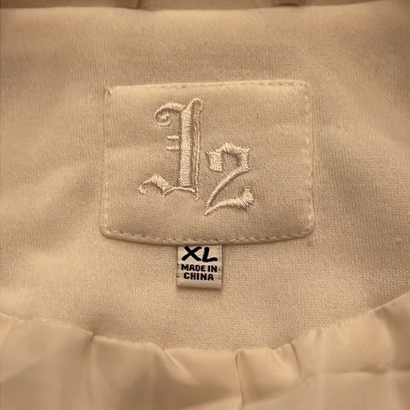 J2 by Jou Jou Double Breated Sleece Pea Coat Women/Junior Light Cream Size XL - Picture 8 of 10